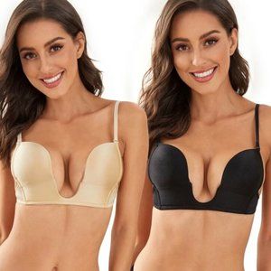 Pair of Deep U Push-Up Bras NWOT